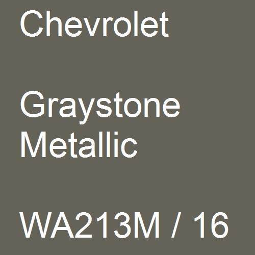 Chevrolet, Graystone Metallic, WA213M / 16.